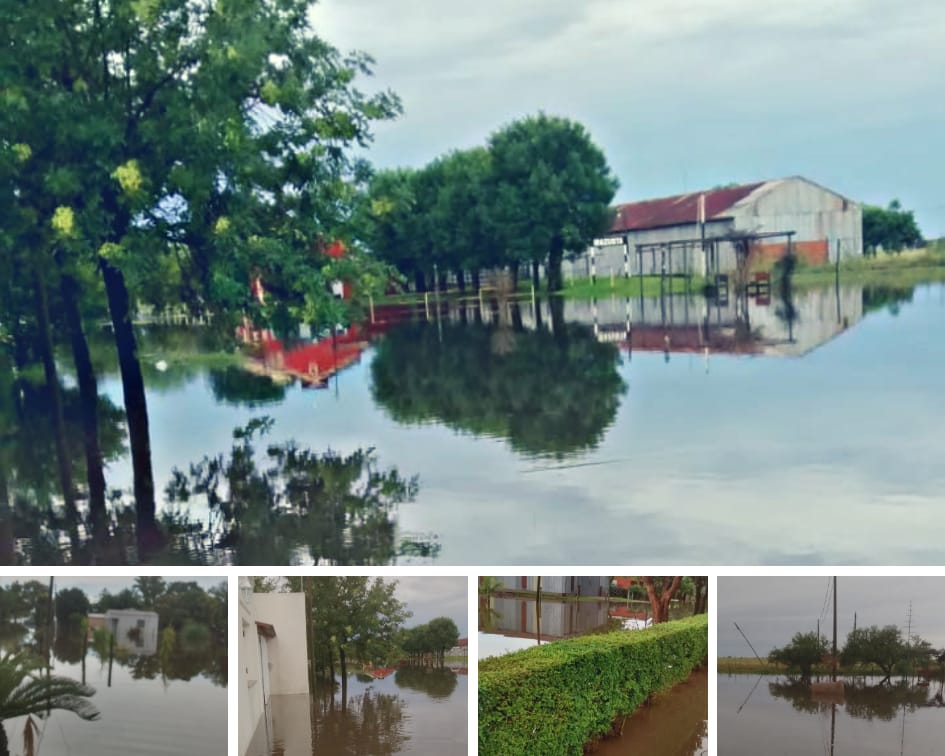  Irazusta bajo agua, llovieron  175 mm en cuatro horas