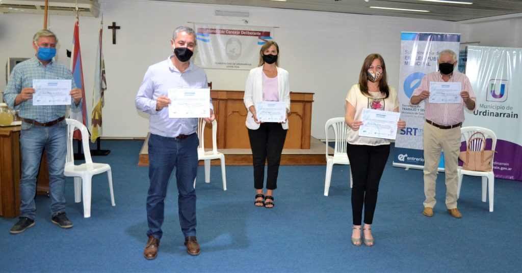 Urdinarrain  Entregaron los certificados de la capacitación sobre bioseguridad