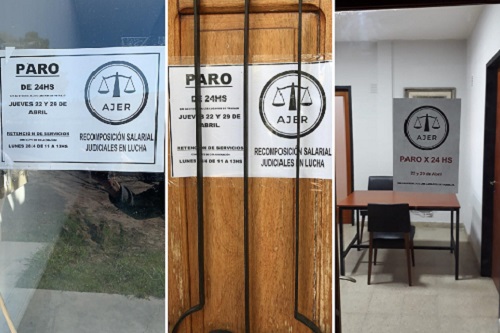 Masiva adhesión al paro de AJER