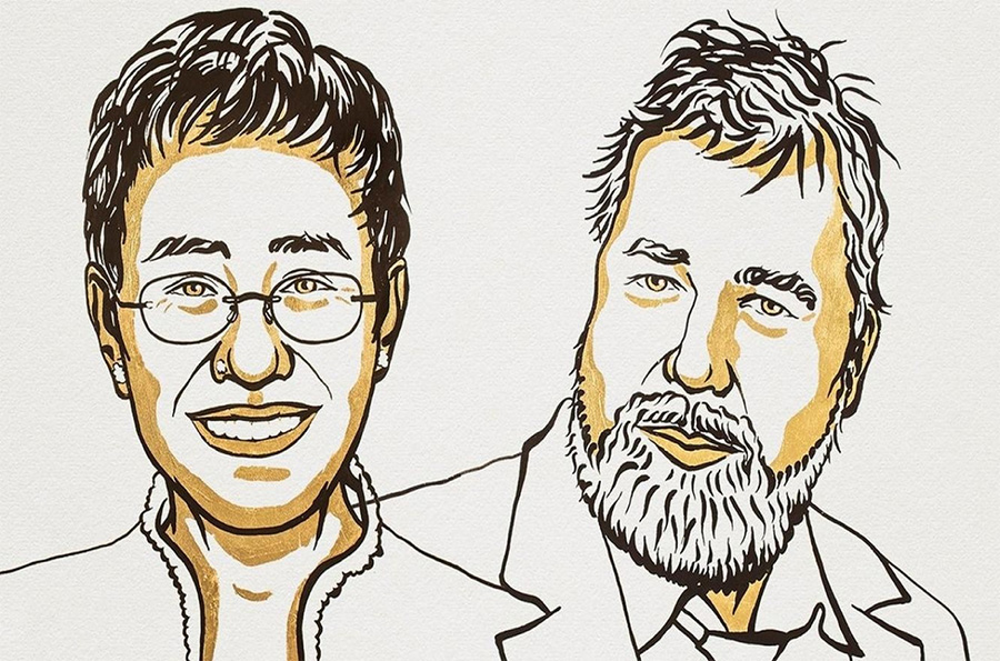 Premiaron a los periodistas Maria Ressa y  Dmitry Muratov con el Nobel de la Paz 2021