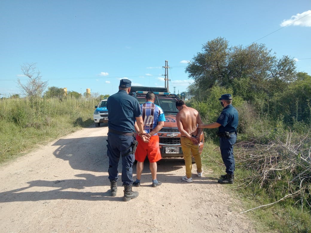 Dos sujetos fueron detenidos en flagrancia