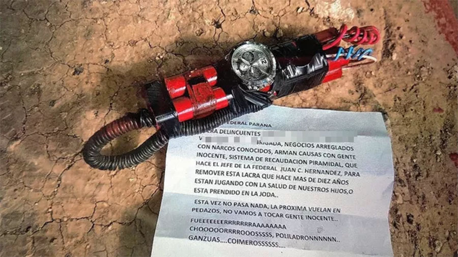 Se investiga amenazas a la  Policía Federal de Paraná