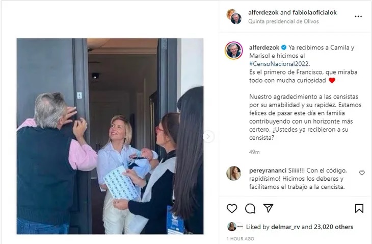 Así censaron al Presidente