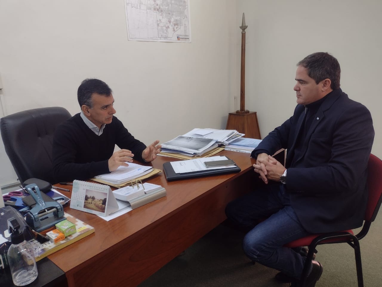 El intendente Hassell y el diputado Silva analizaron gestiones para Larroque