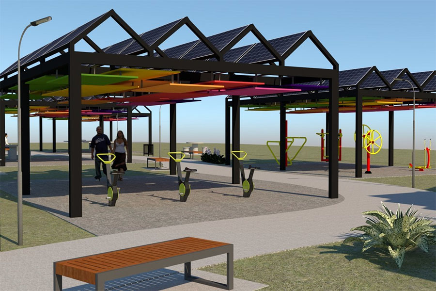 Comenzaron las obras  del Tercer Parque Solar y  nuevo cuerpo de sanitarios