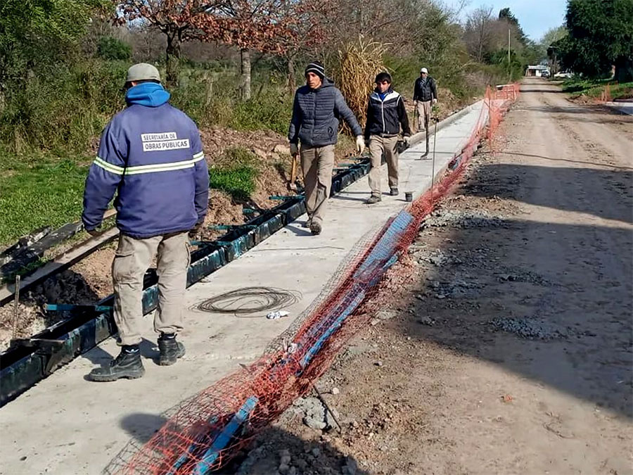 Finalizaron los trabajos de cordón cunetay de enripiado en el barrio Villa María