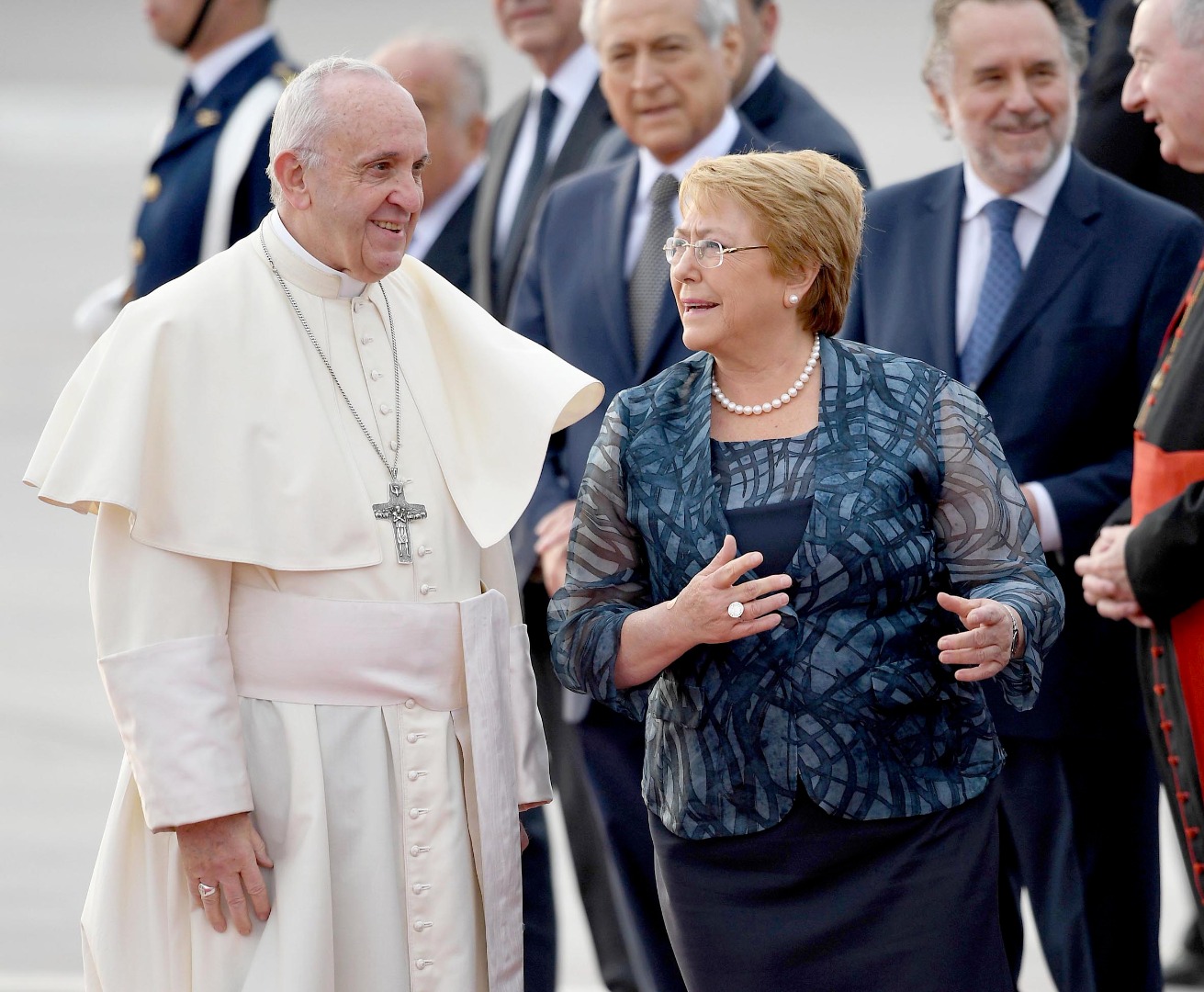 El papa Francisco llegó a Chile  en su sexta visita a la región