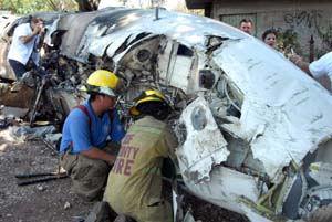 Nueve muertos en  un accidente aéreo