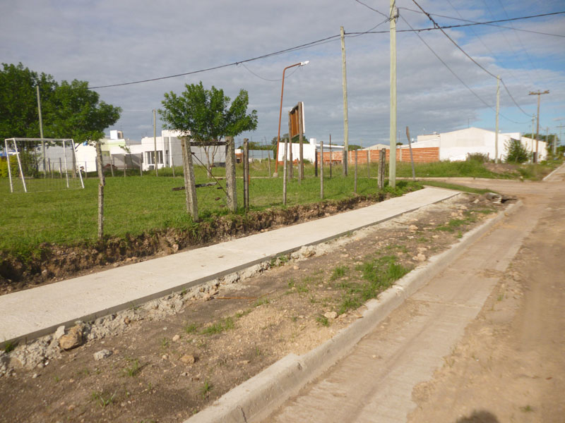 Culminan obras de cordón cuneta en calles de Larroque