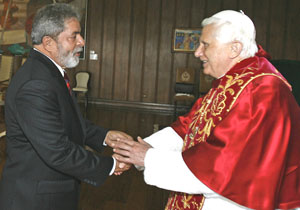 El Papa y Lula hablan de  familia y temas sociales