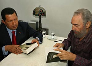 Hugo Chávez visita a  Fidel Castro en Cuba