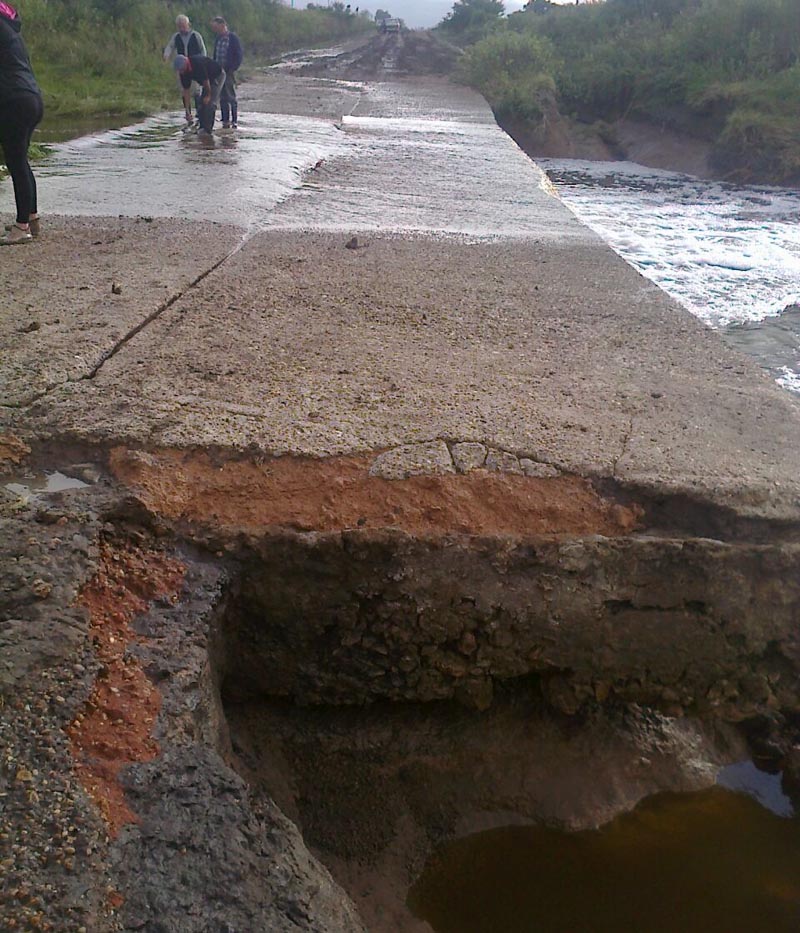 Ruta 51: Vialidad Provincial iniciaría el lunes la  reparación del badén dañado