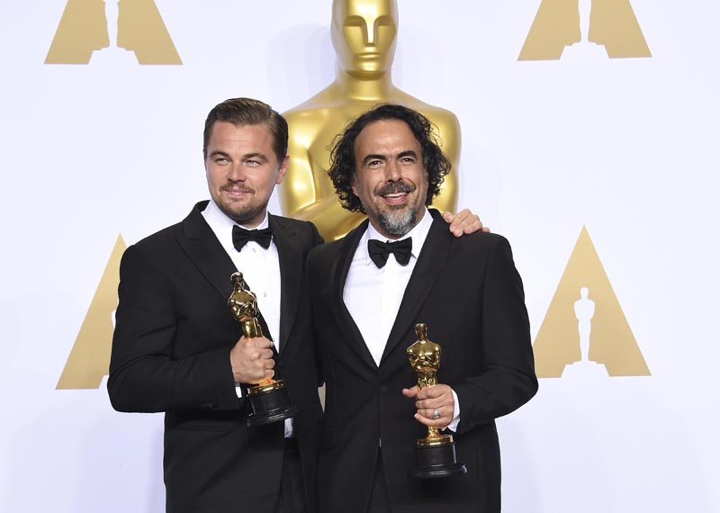 Actor y director  de El Renacido en la alfombra  roja de los Oscar