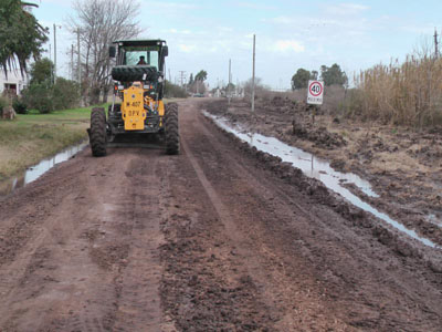Se avanza en los trabajos en la ruta 51 que une a Larroque con Urdinarrain
