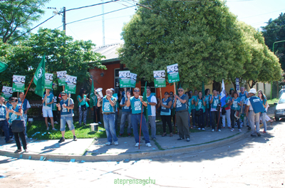 ATE protestó en Pueblo General Belgrano y denunció persecución y hostigamiento en ese Municipio