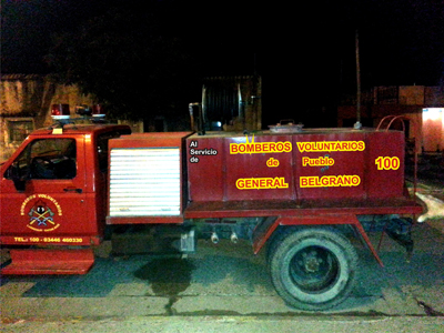 Los Bomberos Voluntarios de  Pueblo General Belgrano recibirán  el lunes su primer autobomba