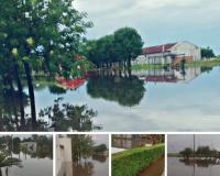 Irazusta bajo agua, llovieron 175 mm en cuatro horas