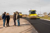 Urdinarrain: la pavimentación de la rotonda Norte presenta un 85 por ciento de avance