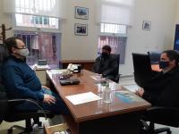 El intendente de Larroque visitó el Instituto de la Vivienda 