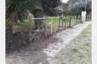 Larroque trabaja en diversas obras en la vía pública