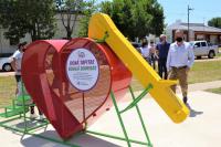 Urdinarrain: quedó inaugurado un nuevo corazón recolector de tapitas