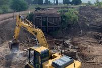 Continúan adelante las obras del puente sobre arroyo García