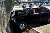Alcoholizado chocó contra un árbol en zona de la Costanera