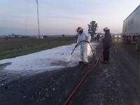 Siniestro vial entre dos camiones y un auto en la Autovía Gervasio Artigas