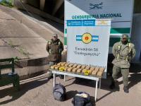 Gendarmería secuestró casi 17 kilos de marihuana en la Autovía Artigas