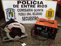 Recuperan herramientas que  habían sido productos de robo