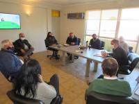 Larroque:  Repasan obras en ejecución entre el intendente y su equipo