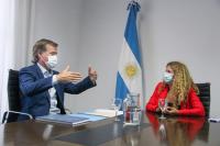 Piaggio fue recibido por la viceministra  de Seguridad Mercedes La Gioiosa