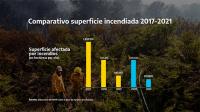 En 2021 se redujo un 70 por ciento las hectáreas afectadas por incendios en relación al 2020