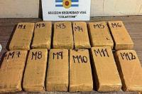 Detuvieron en la ruta 168 a tres personas que viajaban a Paraná con 14 kilos de droga