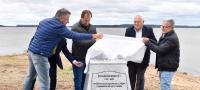 Bordet visitó el lugar de la piedra  fundacional  de la represa de Salto Grande