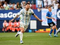 Con cinco goles de Messi, Argentina arrolló a Estonia en España