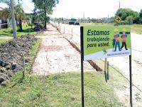 P. Belgrano: se construye  la segunda etapa de la senda  peatonal en Ruta Provincial 42