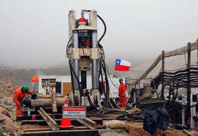 La perforación llega a los 42 metros