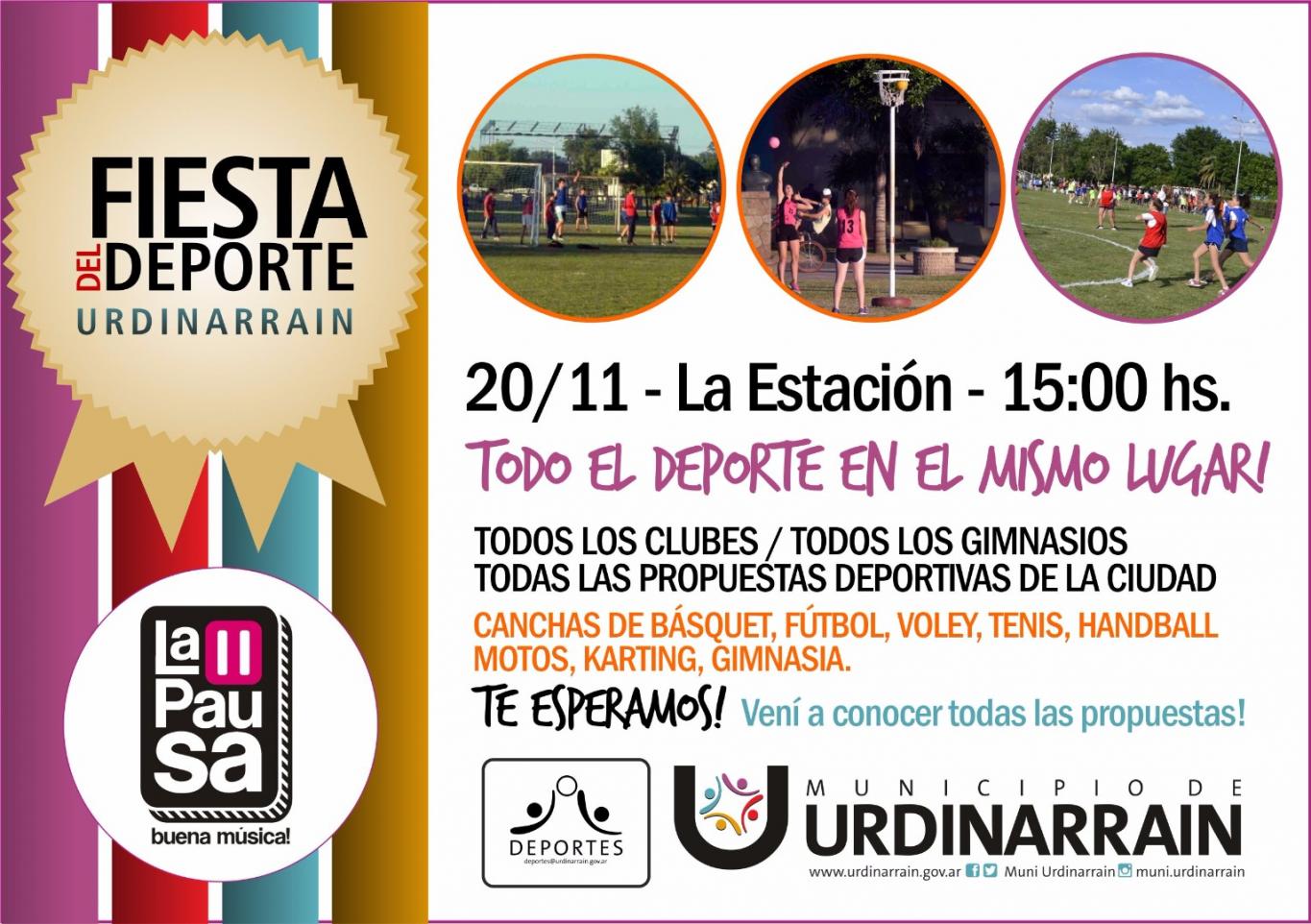 Urdinarrain: Se realizará la Fiesta del Deporte
