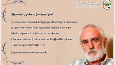 Larroque recordará a Andrew Graham Yooll