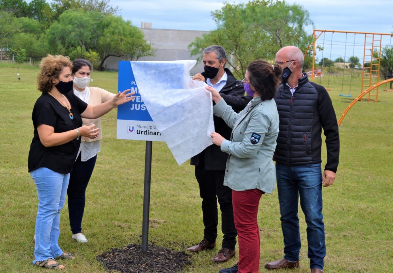 Urdinarrain: Inauguraron la Plazoleta por la Memoria, Verdad y Justicia