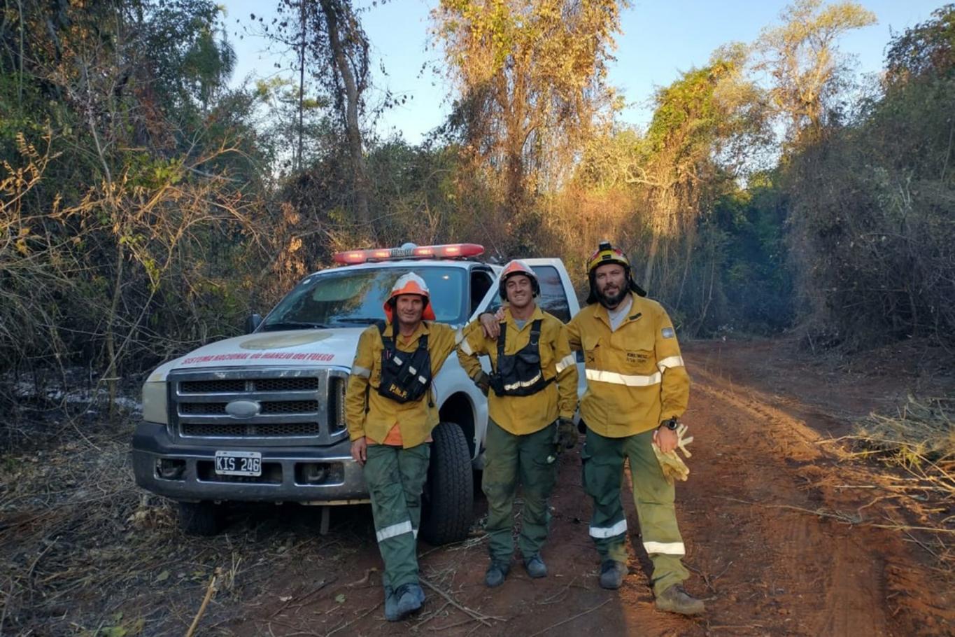 Brigadistas entrerrianos   colaboran en el combate de  incendios en Corrientes