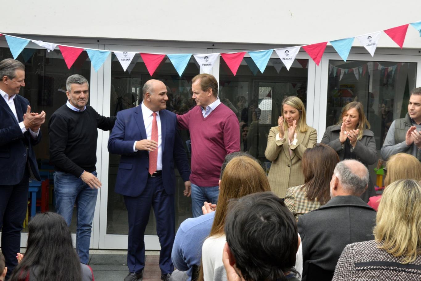 Manzur, Zabaleta y Bordet inauguraron obras en Espacios de Primera Infancia en Paraná